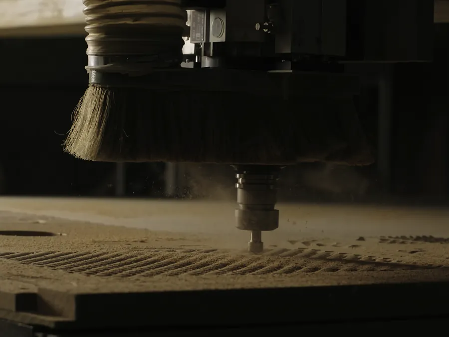 CNC frees bewerkt een plaat